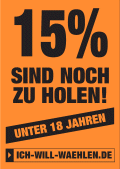 Aufkleber fr Wahlplakate